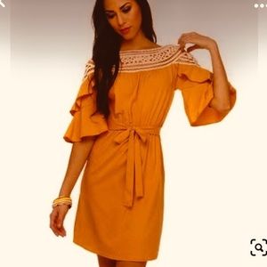 NWOT Anthro Esley Boho Peasant Dress